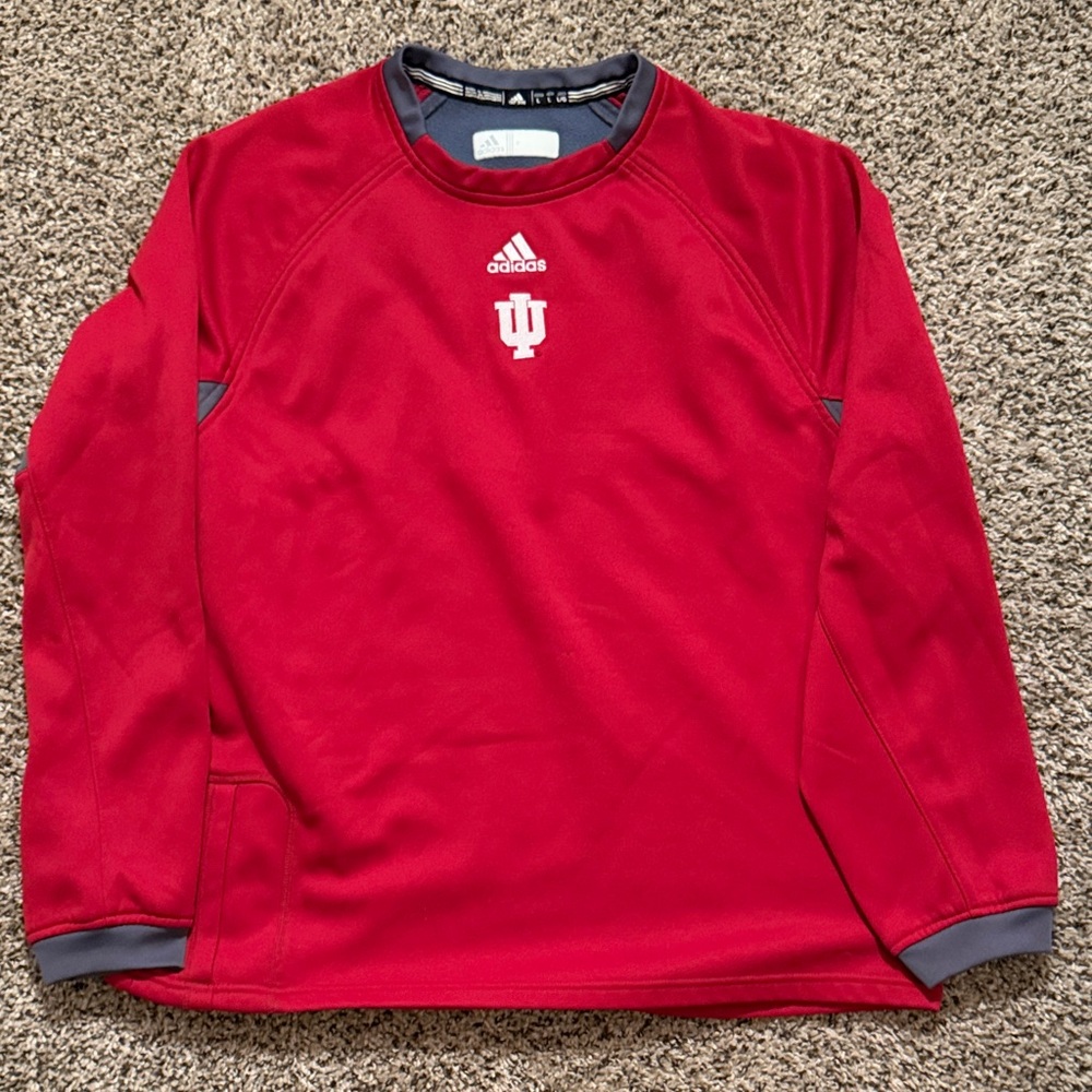 Adidas Crimson Crewneck with Emblem